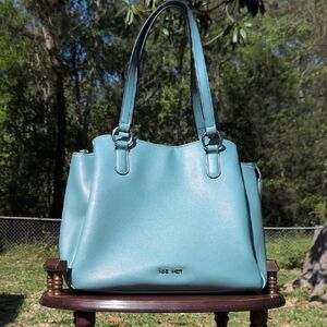 Nine West Aqua Blue Tote Bag